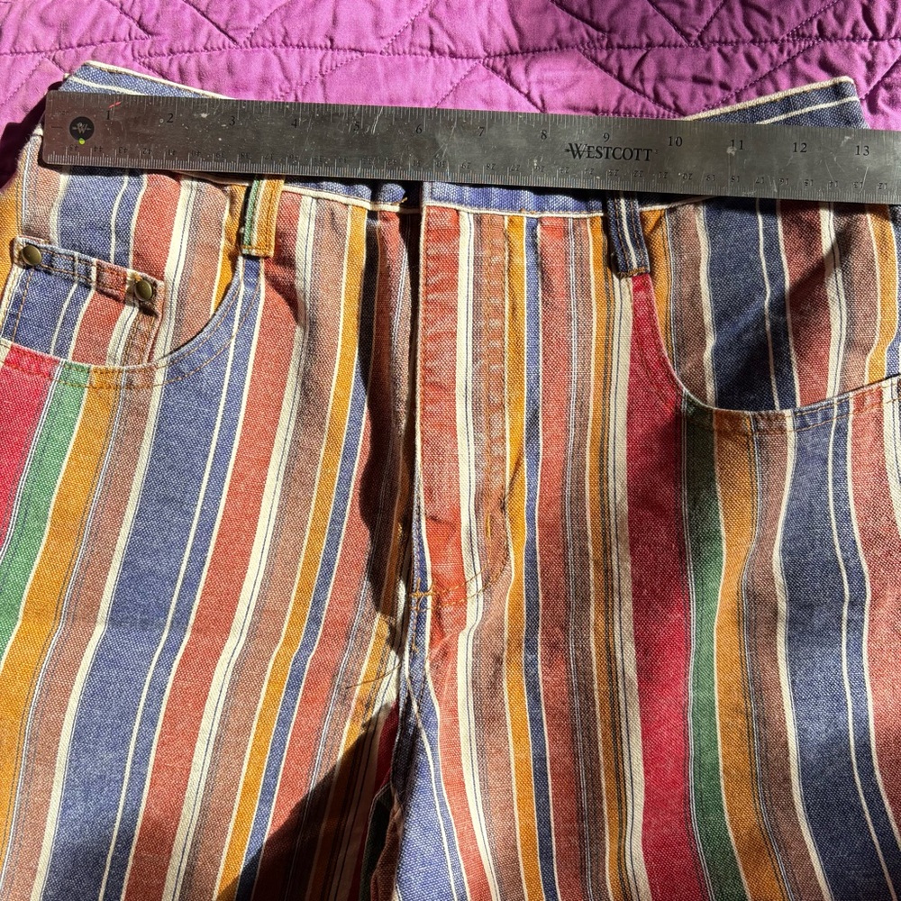 90s Y2K Jay Jacob’s Rainbow Striped Mom Jean Shorts VTG 26” High Waist Denim - Picture 7 of 7